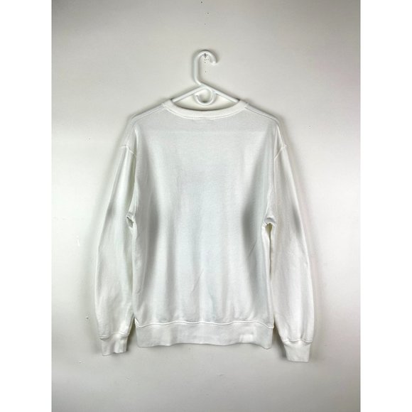 Rustic Charm Women's Japanese Crewneck Wolf Sweater in White - Picture 3 of 6